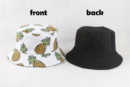 Panama Bucket Hat Men Women Summer Bucket Cap Banana Print Yellow Hat Bob Hat Hip Hop Gorros Fishing Fisherman Hat