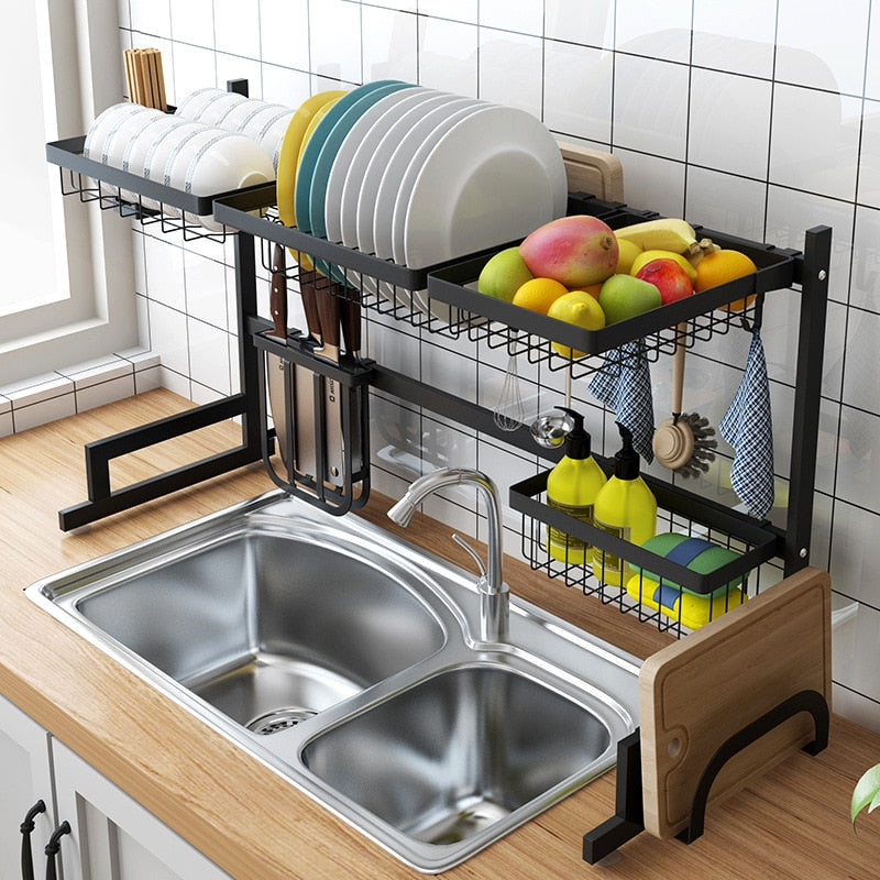 Stainless Steel U-shaped Kitchen Dish Rack