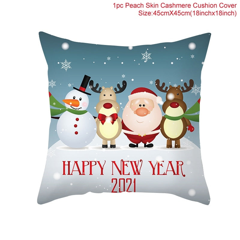 45x45cm Cartoon Christmas Pillowcase