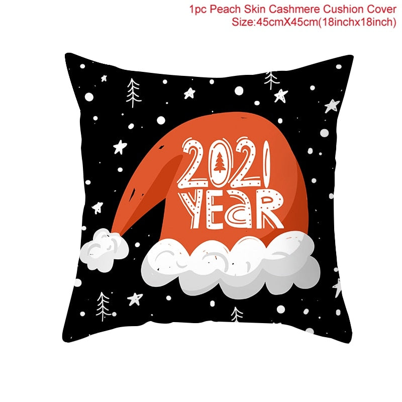 45x45cm Cartoon Christmas Pillowcase