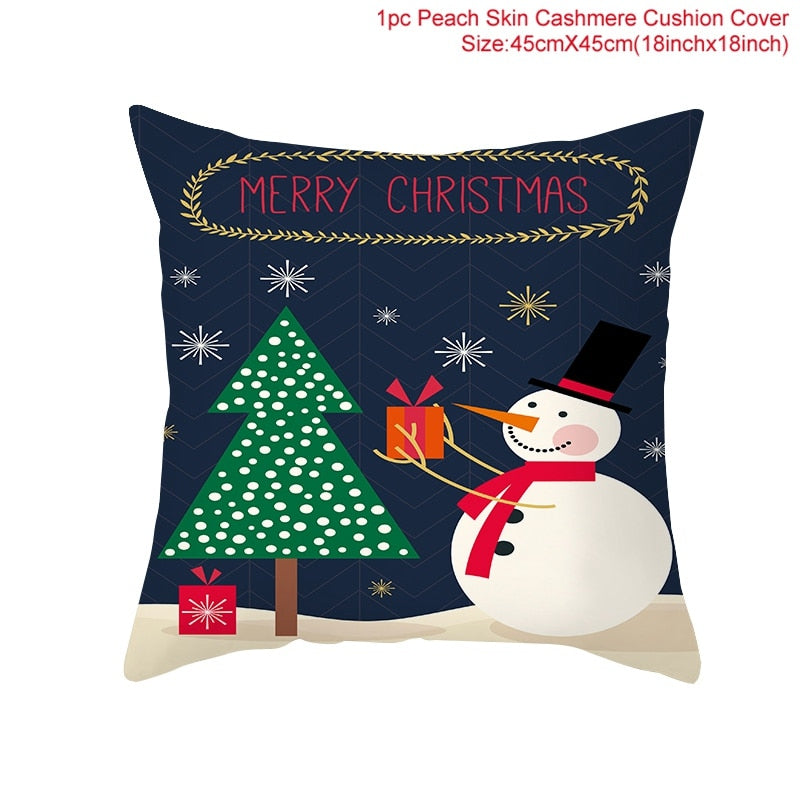 45x45cm Cartoon Christmas Pillowcase