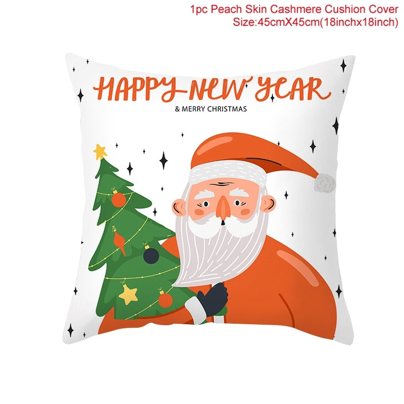 45x45cm Cartoon Christmas Pillowcase