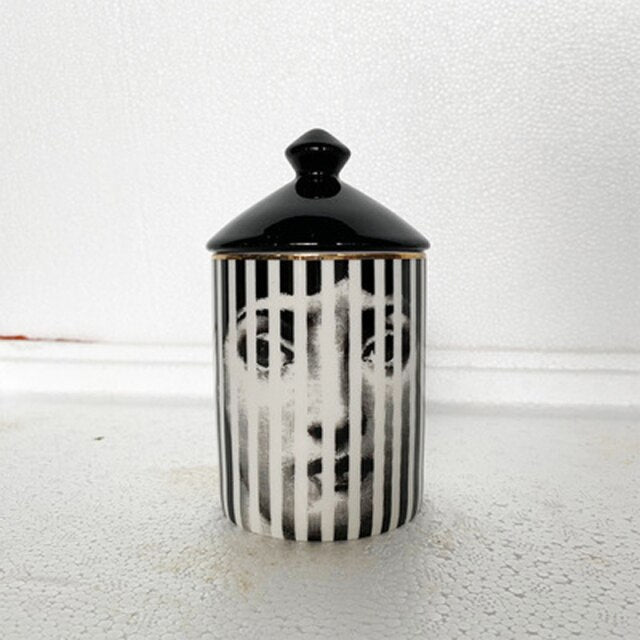 Vintage European Black Lid Candle Holder