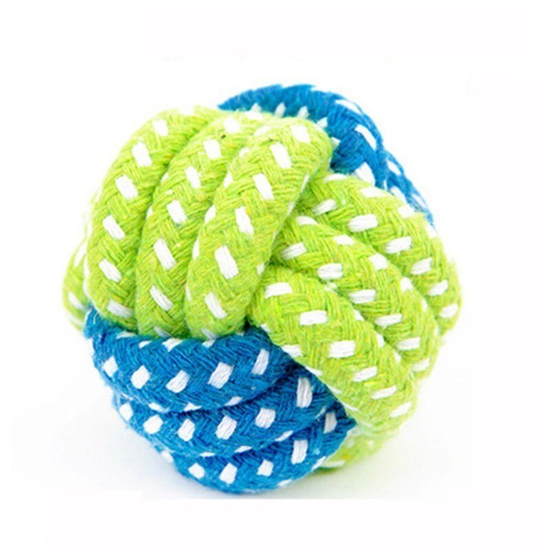 1PC Pet Supply Dog Toys Dogs Chew Teeth Clean Outdoor Training Fun Playing Green Rope Ball Toy For Large Small Dog Cat