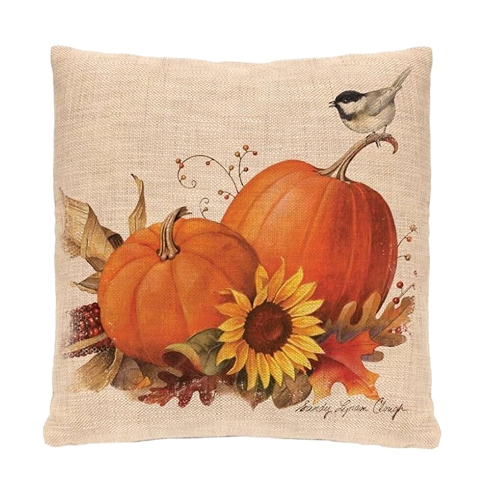 Thanksgiving Day Pumpkin Truck Harvest Rustic Art Decor Cushion Cover Sofa Home Fall Autumn Farm 45*45 cm Printed Pillow Covers