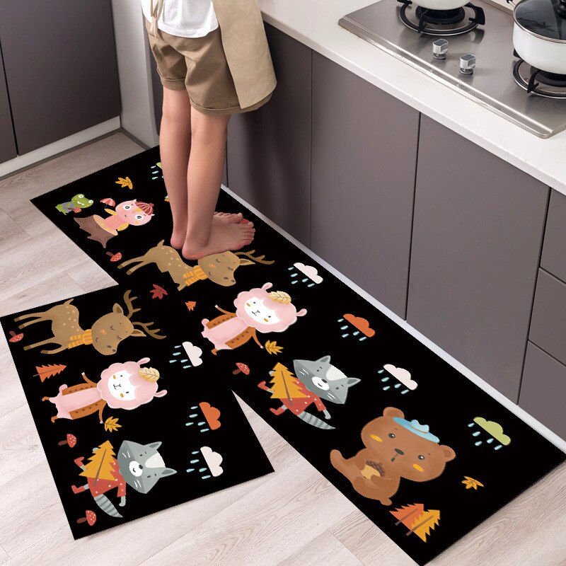 Nordic Style Kitchen Floor Mat Carpet Long Strip Modern Home Decor Non-Slip Absorbent Entrance Doormat Living Room Foot Mats