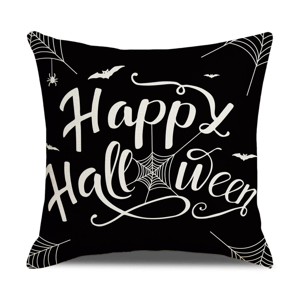 Fall Halloween Pumpkin Cushion Cover 18x18 Inches Trick or Treat Farmhouse Decor Home Throw Pillow Covers for Couch Decorations