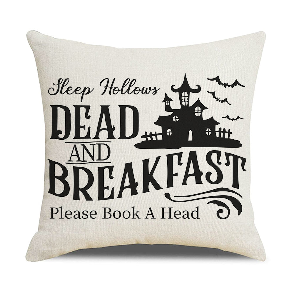 Fall Halloween Pumpkin Cushion Cover 18x18 Inches Trick or Treat Farmhouse Decor Home Throw Pillow Covers for Couch Decorations