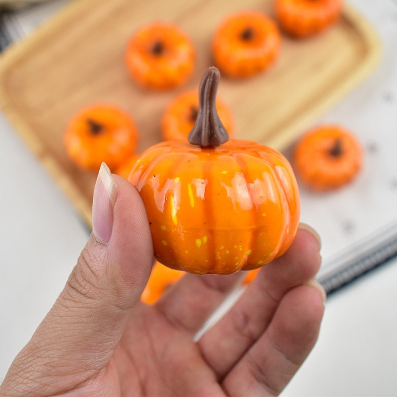 Halloween Decoration Bubble Fake Pumpkin Maple Pine Cones Set for Christmas Thanksgiving Decor Props Fall Pumpkin