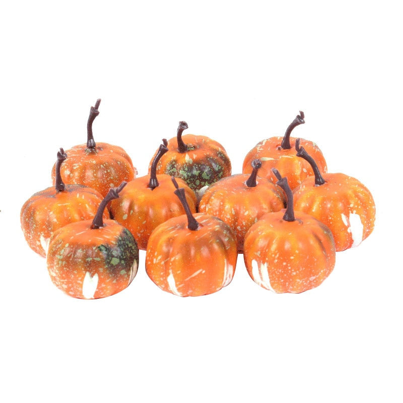 Halloween Artificial Pumpkin Gourds Maple Leaves Pine Cones Autumn Decoration Wreath Fall Harvest Thanksgiving Home Decorations