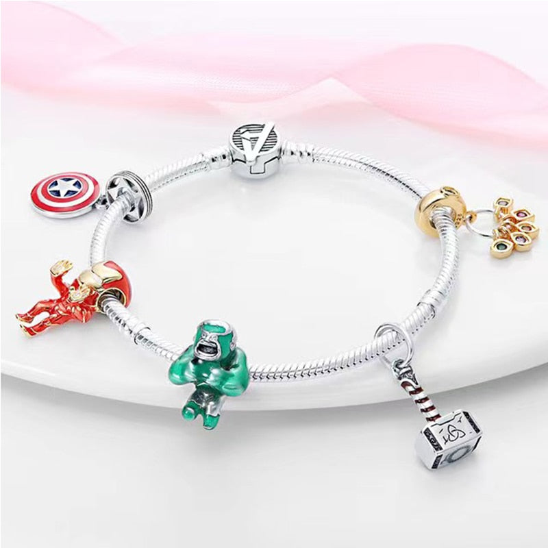 2022 100% 925 Sterling Silver Disney Charm Beads for Original Pandora Bracelets. Women&#39;s Birthday Boutique Fashion Jewelry