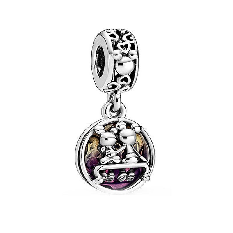 2022 100% 925 Sterling Silver Disney Charm Beads for Original Pandora Bracelets. Women&#39;s Birthday Boutique Fashion Jewelry