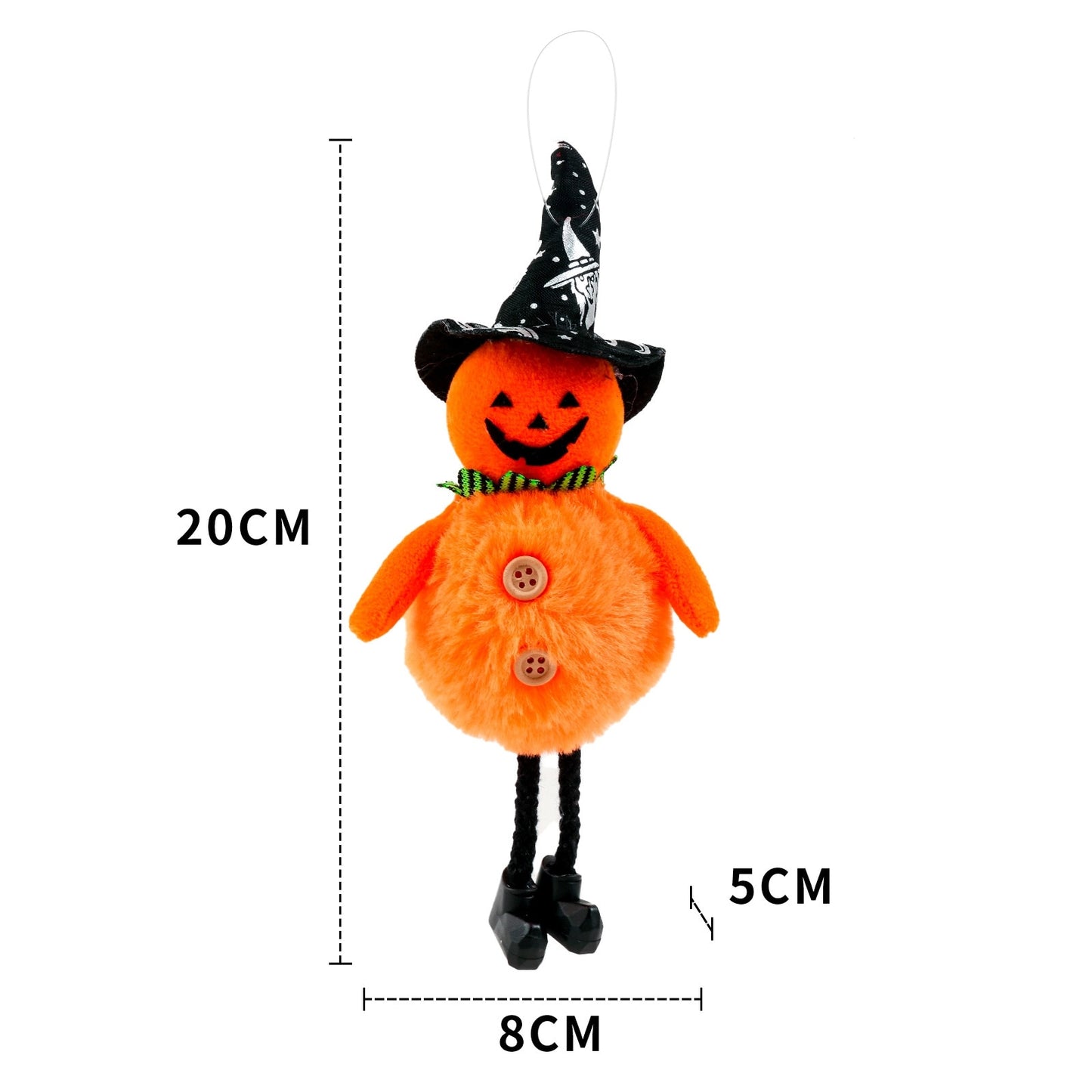 1pc Halloween Doll Bar Decor Pumpkin Ghost Witch Black Cat Pendant Scary Halloween Kids Gift Halloween Party Decoration for Home