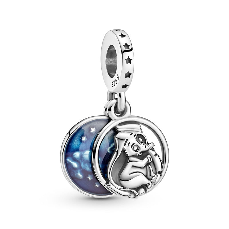 2022 100% 925 Sterling Silver Disney Charm Beads for Original Pandora Bracelets. Women&#39;s Birthday Boutique Fashion Jewelry