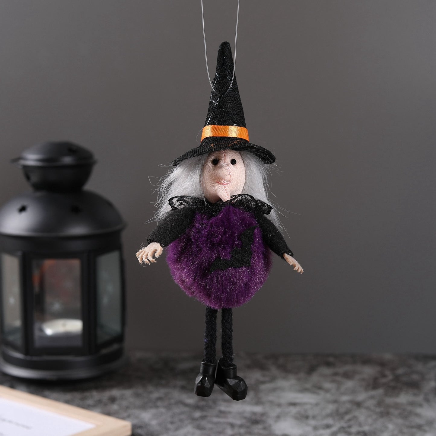 1pc Halloween Doll Bar Decor Pumpkin Ghost Witch Black Cat Pendant Scary Halloween Kids Gift Halloween Party Decoration for Home