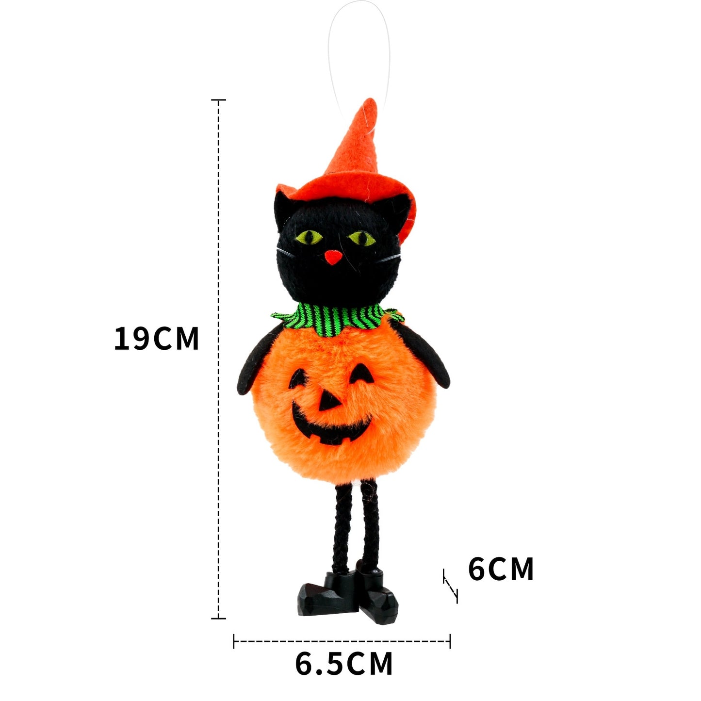 1pc Halloween Doll Bar Decor Pumpkin Ghost Witch Black Cat Pendant Scary Halloween Kids Gift Halloween Party Decoration for Home