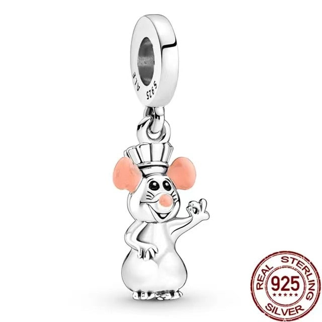 2022 100% 925 Sterling Silver Disney Charm Beads for Original Pandora Bracelets. Women&#39;s Birthday Boutique Fashion Jewelry