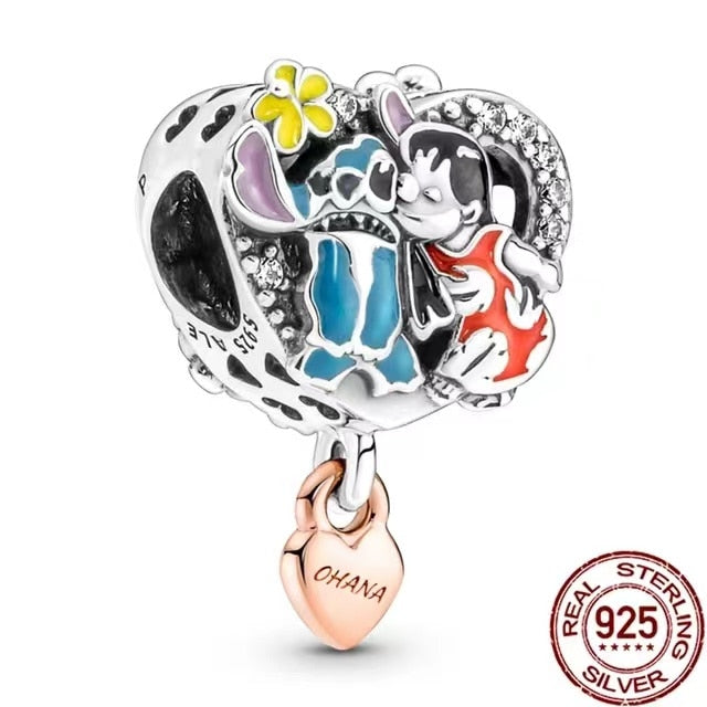 2022 100% 925 Sterling Silver Disney Charm Beads for Original Pandora Bracelets. Women&#39;s Birthday Boutique Fashion Jewelry