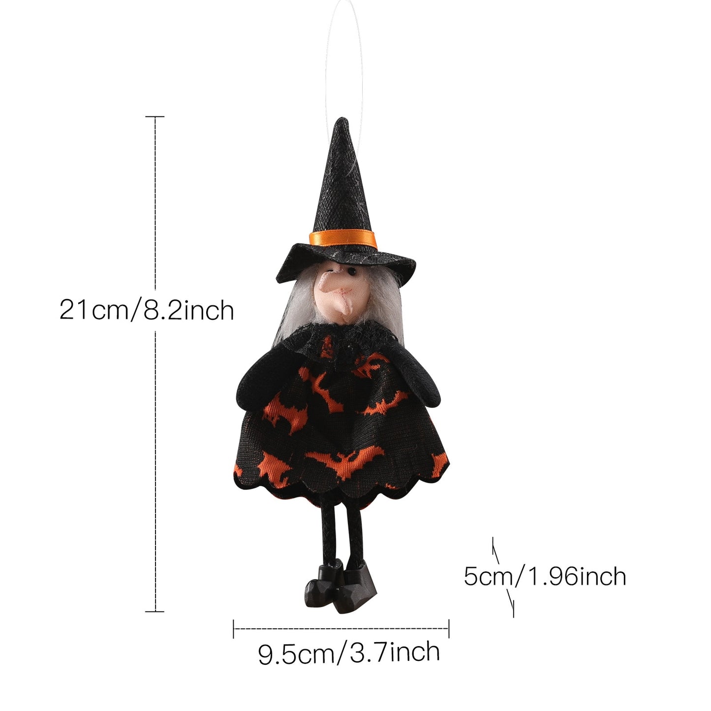 1pc Halloween Doll Bar Decor Pumpkin Ghost Witch Black Cat Pendant Scary Halloween Kids Gift Halloween Party Decoration for Home