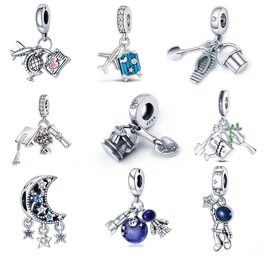 2022 100% 925 Sterling Silver Disney Charm Beads for Original Pandora Bracelets. Women&#39;s Birthday Boutique Fashion Jewelry