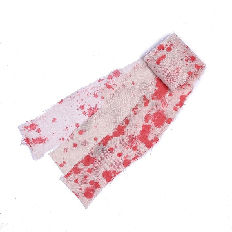 Halloween Creepy Cloth Scary Blood Gauze Cloth Drape Doorways Windows Wall Gauze for Halloween Home Party Haunted House Supplies