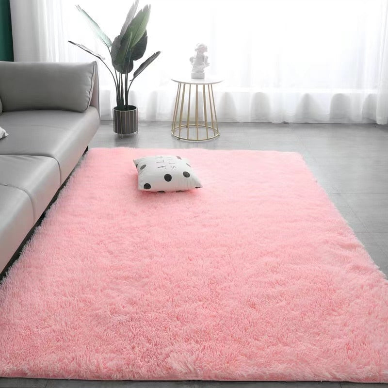 Nordic tie-dye carpet wholesale plush living room bedroom bed blanket floor cushion home