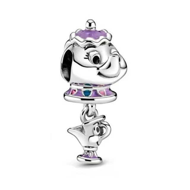 2022 100% 925 Sterling Silver Disney Charm Beads for Original Pandora Bracelets. Women&#39;s Birthday Boutique Fashion Jewelry