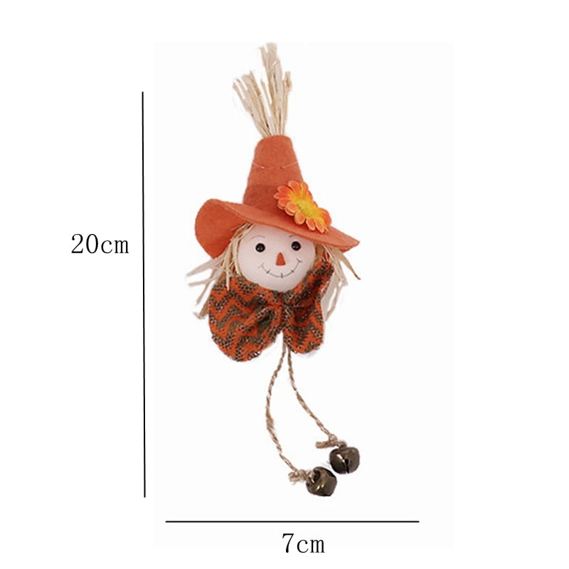 1pc Halloween Doll Bar Decor Pumpkin Ghost Witch Black Cat Pendant Scary Halloween Kids Gift Halloween Party Decoration for Home