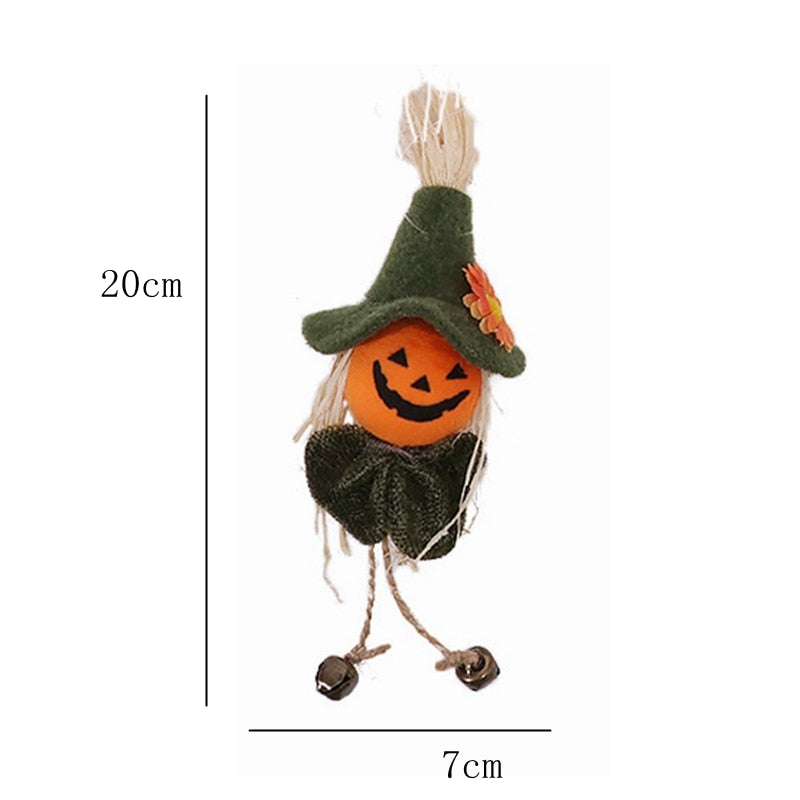 1pc Halloween Doll Bar Decor Pumpkin Ghost Witch Black Cat Pendant Scary Halloween Kids Gift Halloween Party Decoration for Home