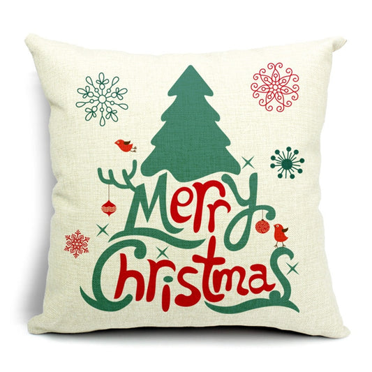 Hyha Christmas Pillow Covers Christmas Present Christmas Pillow Deer Cushion Cover Merry Christmas Decorations for Home Cojines