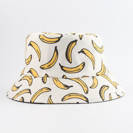 Panama Bucket Hat Men Women Summer Bucket Cap Banana Print Yellow Hat Bob Hat Hip Hop Gorros Fishing Fisherman Hat