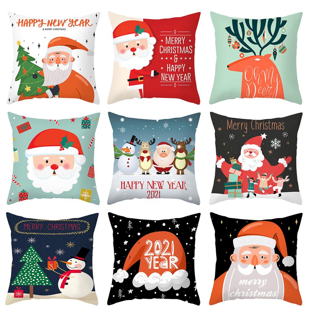 45x45cm Cartoon Christmas Pillowcase