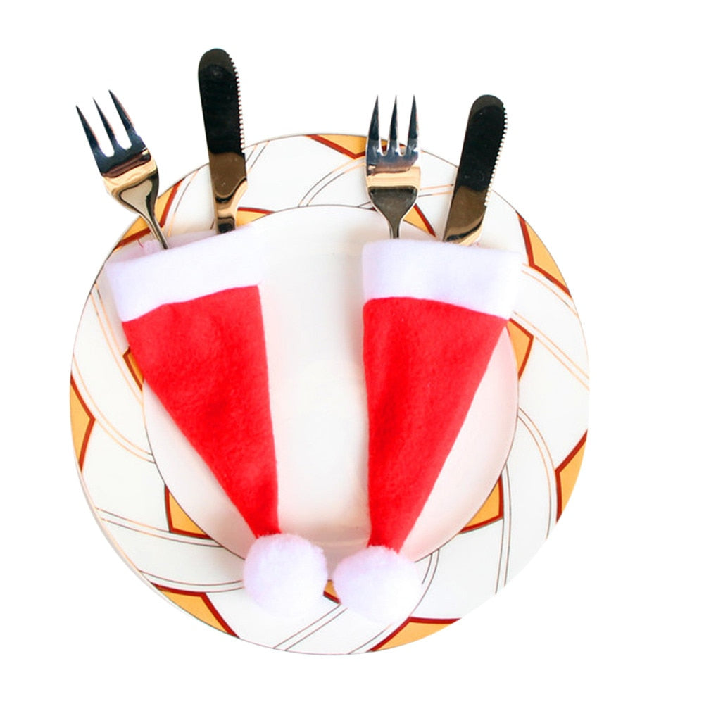 Christmas Cap Cutlery Holder