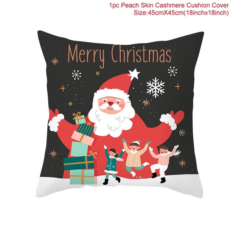 45x45cm Cartoon Christmas Pillowcase