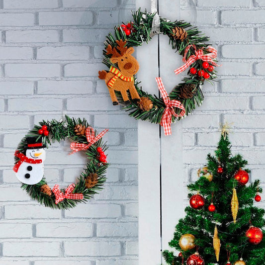 2019 Christmas Wreath Wood Christmas Decor