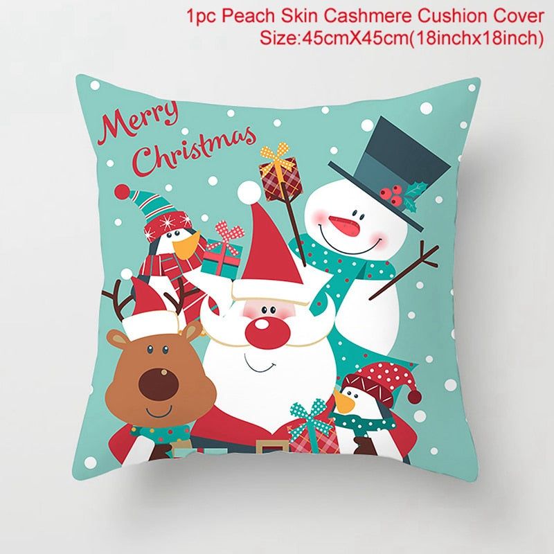 45x45cm Cartoon Christmas Pillowcase