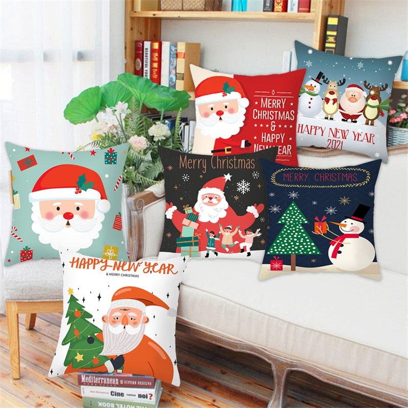 45x45cm Cartoon Christmas Pillowcase